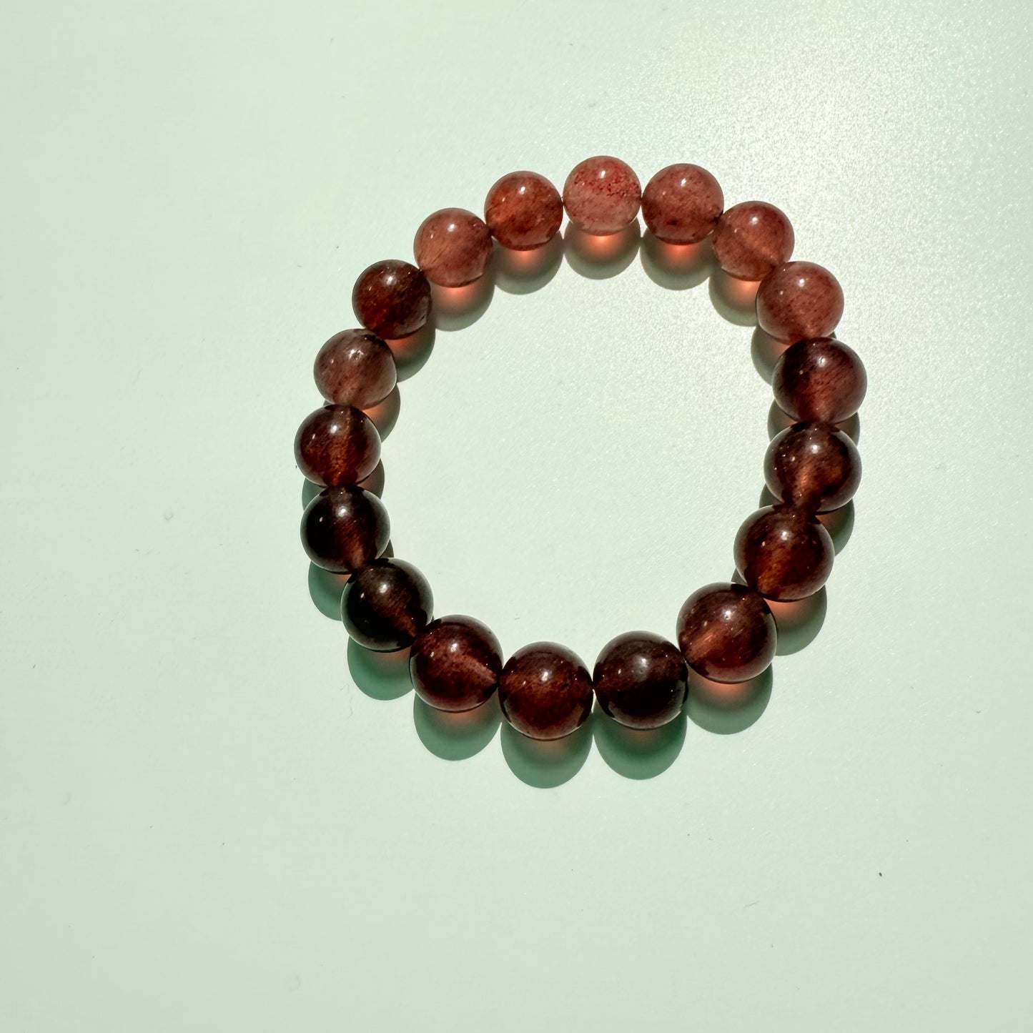 10mm natural crystal red strawberry crystal bracelet